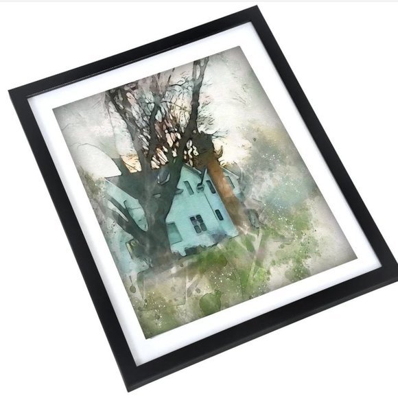 Framed Watercolor forest‎  wall art - Picture 1 of 3